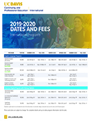 2019-2020 Dates and Fees