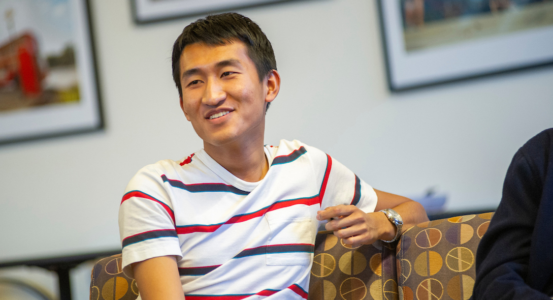 smiling male student