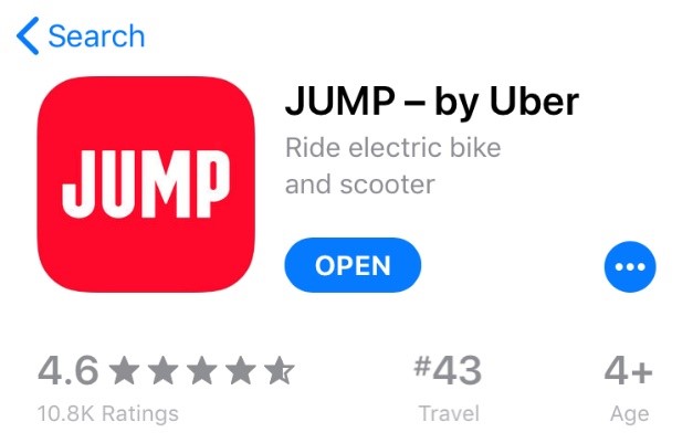 Screenshot of Jump App on Apple Store