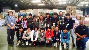 Group photo of Students on a warehouse tour