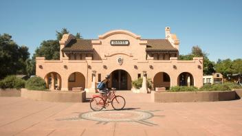 The Davis Amtrak Station in downtown Davis