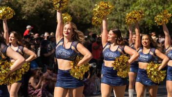Scenes from the Parade. UC Davis cheerleaders