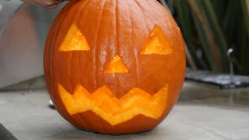 carved pumpkin for Halloween