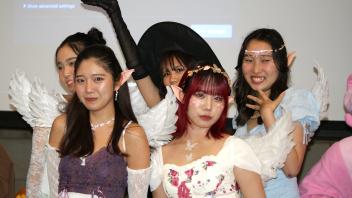 UC Davis International students pose in their Halloween costumes