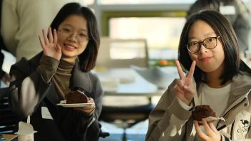 international students pose for a photo during the GSP orientation