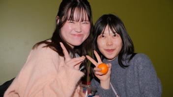 students pose for a photo during their welcome breakfast