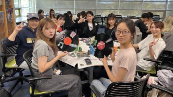 UC Davis international students paint old records