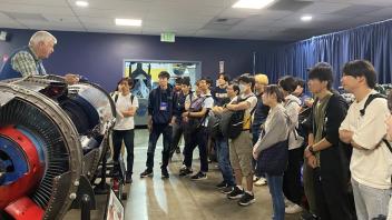 UC Davis international students at the Aerospace Museum of California