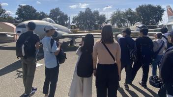 UC Davis international students at the Aerospace Museum of California