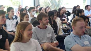 Global Study Program students sit in the UC Davis International Center for orientation