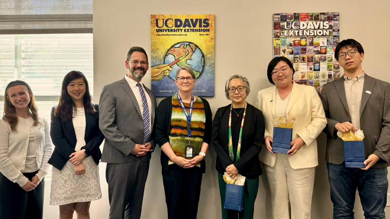 representatives from UC Davis CPE International Programs and UNITAR pose for a group photo