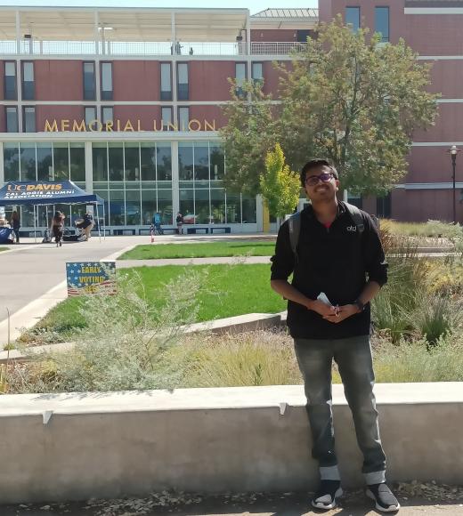 Rohit Ramesh outside UC Davis Memorial Union