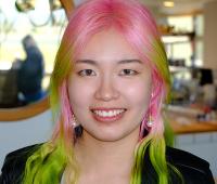 UC Davis student assistant Tia Cheng poses for a photo