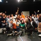 GSP drama students pose for a group photo with the instructor