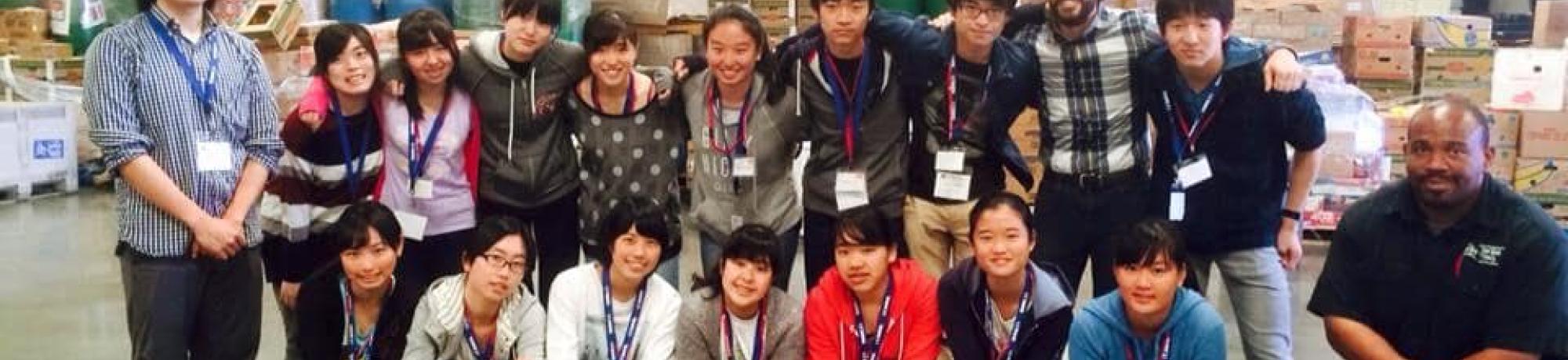 Group photo of Students on a warehouse tour