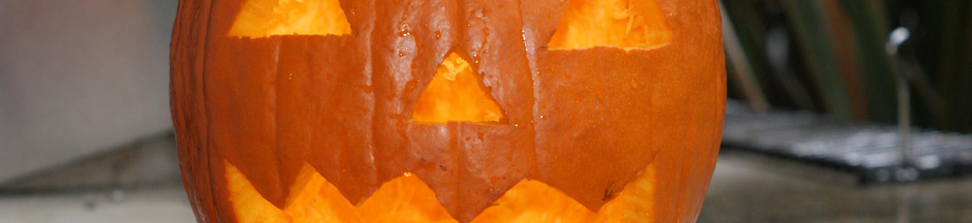 carved pumpkin for Halloween